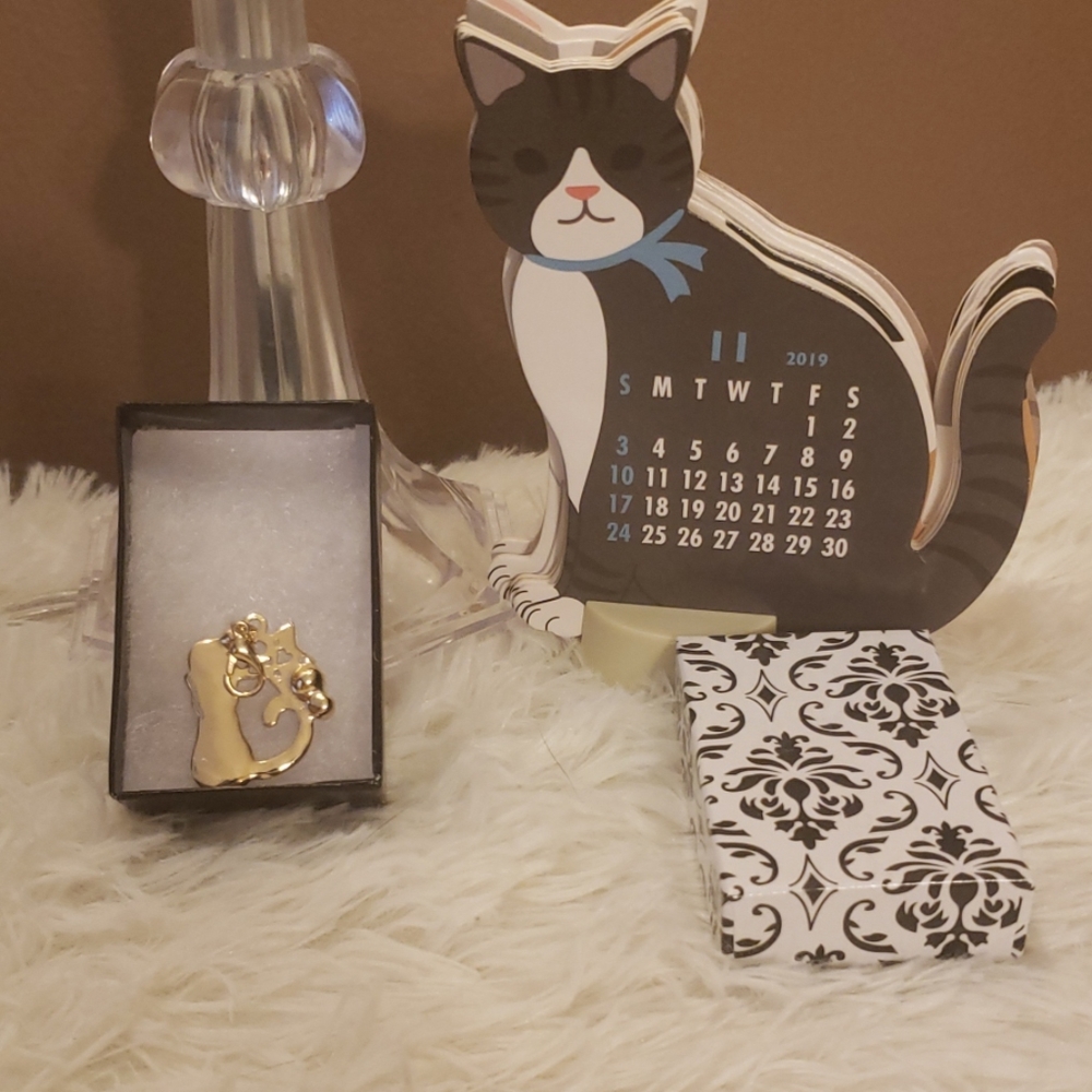Cat Star Pearl Dangle Keychain /purse Charm - Picture 5 of 6